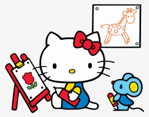 Hello Kitty Drawing - Hello Kitty And Teddy Bear