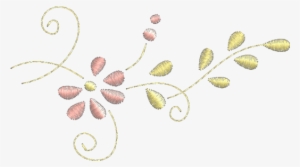 Floral - Floral Bordado Png