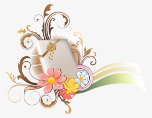 Floral, Cantos, Clipart, Png, Desenho, Transparente, - Art