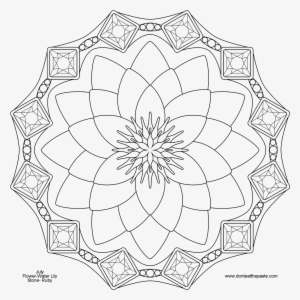 Image Freeuse Library July Birthstone And Flower Chip - Mandalas Para La Depresion