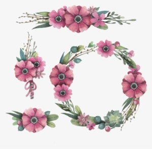 Espero Que Gostem, Se Pegou Deixem Um Comentario E - Guirnalda Flores Acuarela Png