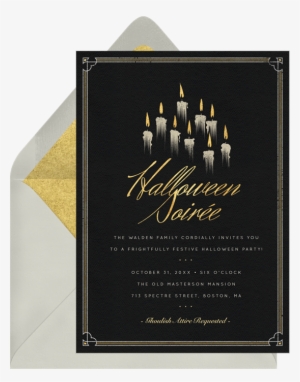 Sleepy Hollow Greenvelope Flickering Flame Invitations - Calligraphy