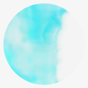 Turquoise Bright Watercolor Abstract Round Mousepad - Circle