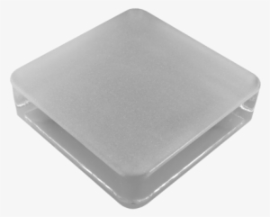 Solid Square Glass Paver Sandblasted - Plastic
