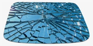 Broken Blue Glass Bathmat Photographic Image Of Shattered - Neet Young People And Training For Work