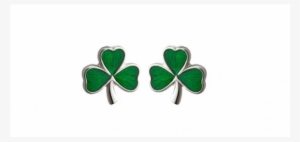 Solvar Jewelry Small Green Shamrock Studs 0.2in::green