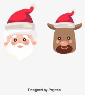 Santa's Reindeer, Santa Claus, Reindeer, Tummy Png - Cartoon