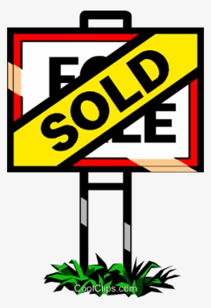 Sold Sign Royalty Free Vector Clip Art Illustration - Real Estate Sold Clip Art