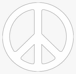 Background Transparent Peace Sign - White Peace Sign