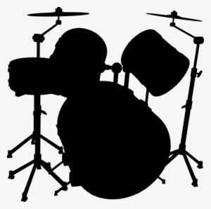 Drum Set Png Black And White Audio - Drum Silhouette Png