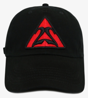 Red Triangle With Black Outline Dad Hat - Baseball Cap
