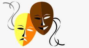 Vector Library Library Theater Masks Clipart - Theatre Masks