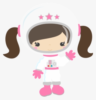 Clipart Girl Astronaut - Niña Astronauta