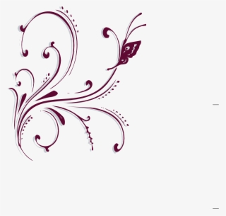 Purple Scroll Clipart - Blue Flower Vector Png - 600x572 PNG Download ...