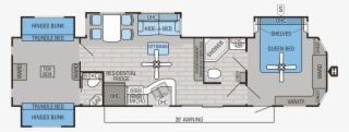 3 Bedroom Rv Floor Plan - Travel Trailer Floor Plans 2 Bedrooms