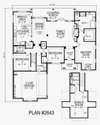 Cedar Creek Cottage Floor Plan - Diagram