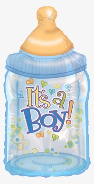It's A Boy Hearts & Bubble Bottle Balloons - Tetero Para Baby Shower