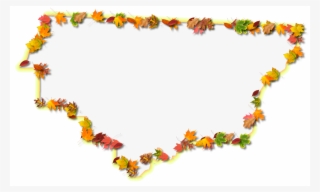 A Yellow And Orange Outline Map Of Gadsden With Fall - Floral Design