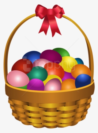 Free Png Download Easter Eggs In Basket Transparent - Fruit Basket Clip Art