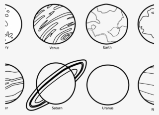 Planet Clipart Mercury - Mars The Planet Black And White