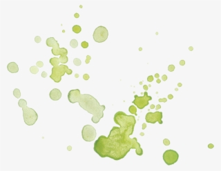 Pale Green Splatter - Gold Paint Splash With Transparent Background