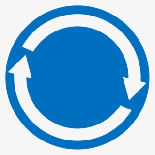 Vector Icon Of Two Arrows Going Around A Circle - Round Trip Icon