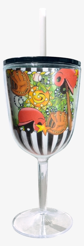 Baseball Mom Tingle Cups - Wine Glass