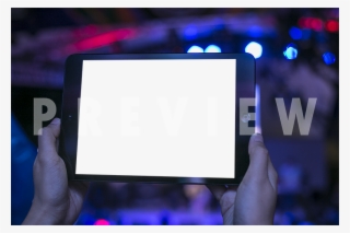 Black Ipad Mockup Of A Handheld Landscape Apple Tablet - Led-backlit Lcd Display