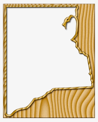 A Map Of Clay With The Map Area Carved From A Blond - Picture Frame