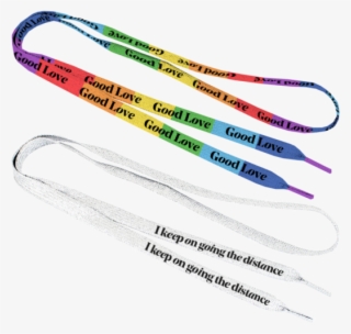 Rainbow & White Set Of Shoelaces - Tool