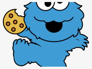 Cookie Monster Clipart Cute - Monstruo Come Galletas Dibujo