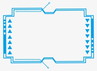 Tech Border Blue Simple Lines Png And Psd - Psd