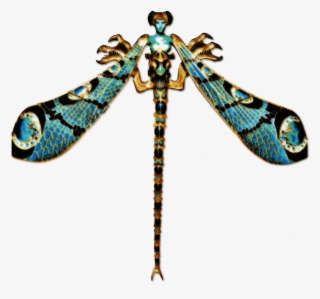 More Like Lalique Dragonfly For Print By Permutate - Rene Lalique Dragonfly Woman Corsage