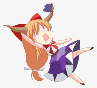 Touhou, Chibi, Oni, Transparent, Suika, Ibuki Suika, - Cartoon