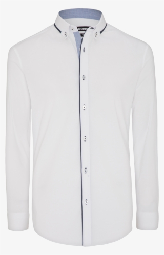 White Bligh Stretch Slim Dress Shirt - Long-sleeved T-shirt