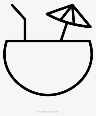 Coconut Drink Coloring Page - Envelope Symbol