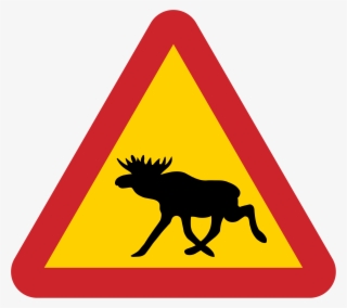 Warning Signs - Sweden Moose Road Sign