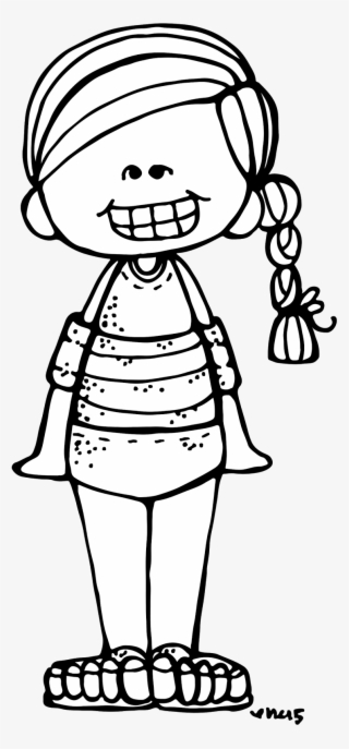 Sunshine Clipart Melonheadz - Girl Happy Clipart Black And White