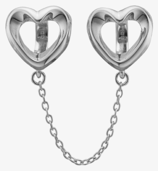 Silver Heart Safety Chain - Pandora Cadena De Seguridad