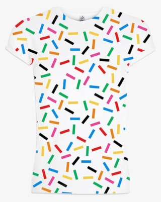 'confetti' White T-shirt - Active Shirt