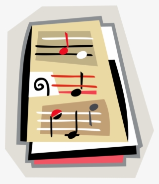 Vector Illustration Of Music Sheets With Musical Notation - Figuras Musicales