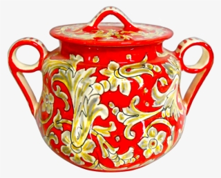 Foglie Rosse Tony Cookie Jar - Teapot