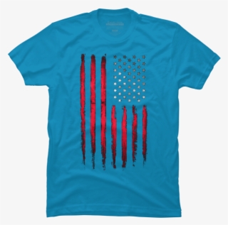 American Stars And Stripes Flag Grunge - Active Shirt