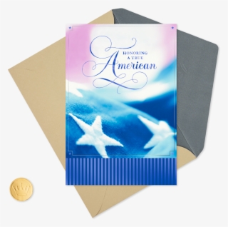 American Flag Military Personnel Sympathy Card - Greeting Card