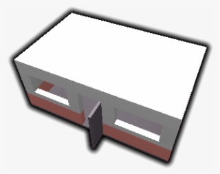 The Gas Station Is A Small Pink And White Building - Drawer