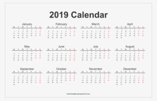 2019 Calendar Png Photos - 2019 Full Page Calendar