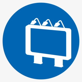 The Led Screens Allow Viewers To Watch Presentations - Billboard Icon Blue