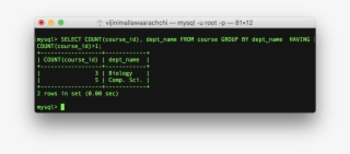 Departments Offering More Than One Course - Command