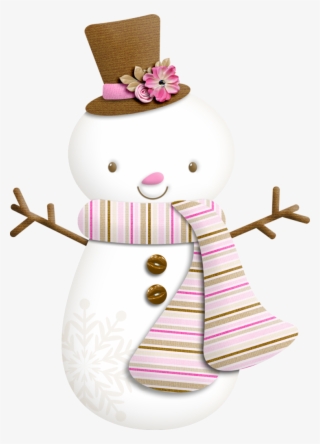 ○‿✿⁀winter‿✿⁀○ Snowman Clipart, Christmas Clipart, - Pink Snowman Clipart