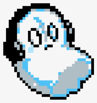 Napstablook From Undertale - Minecraft Undertale Pixel Art